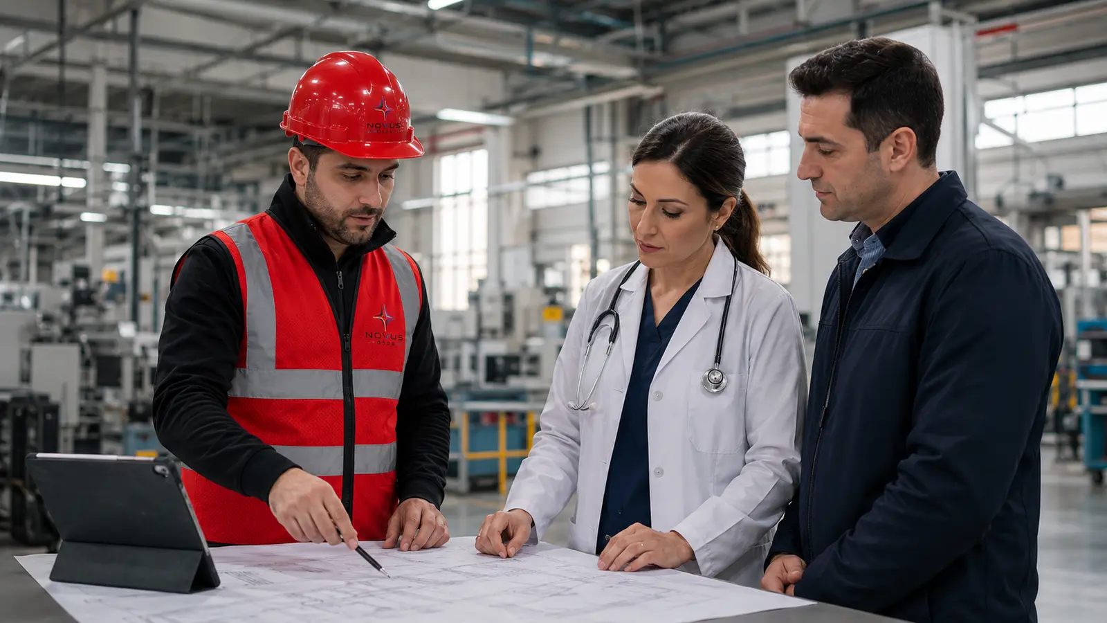 Tablet ve teknik dokümanlar üzerinden iş sağlığı ve güvenliği incelemesi