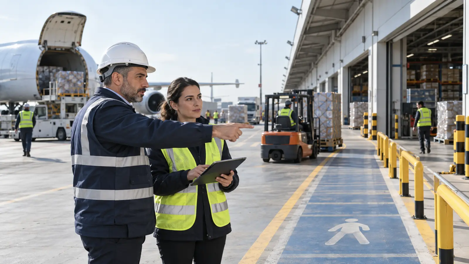 Arnavutköy lojistik tesisinde araç ve yaya yolları değerlendiriliyor