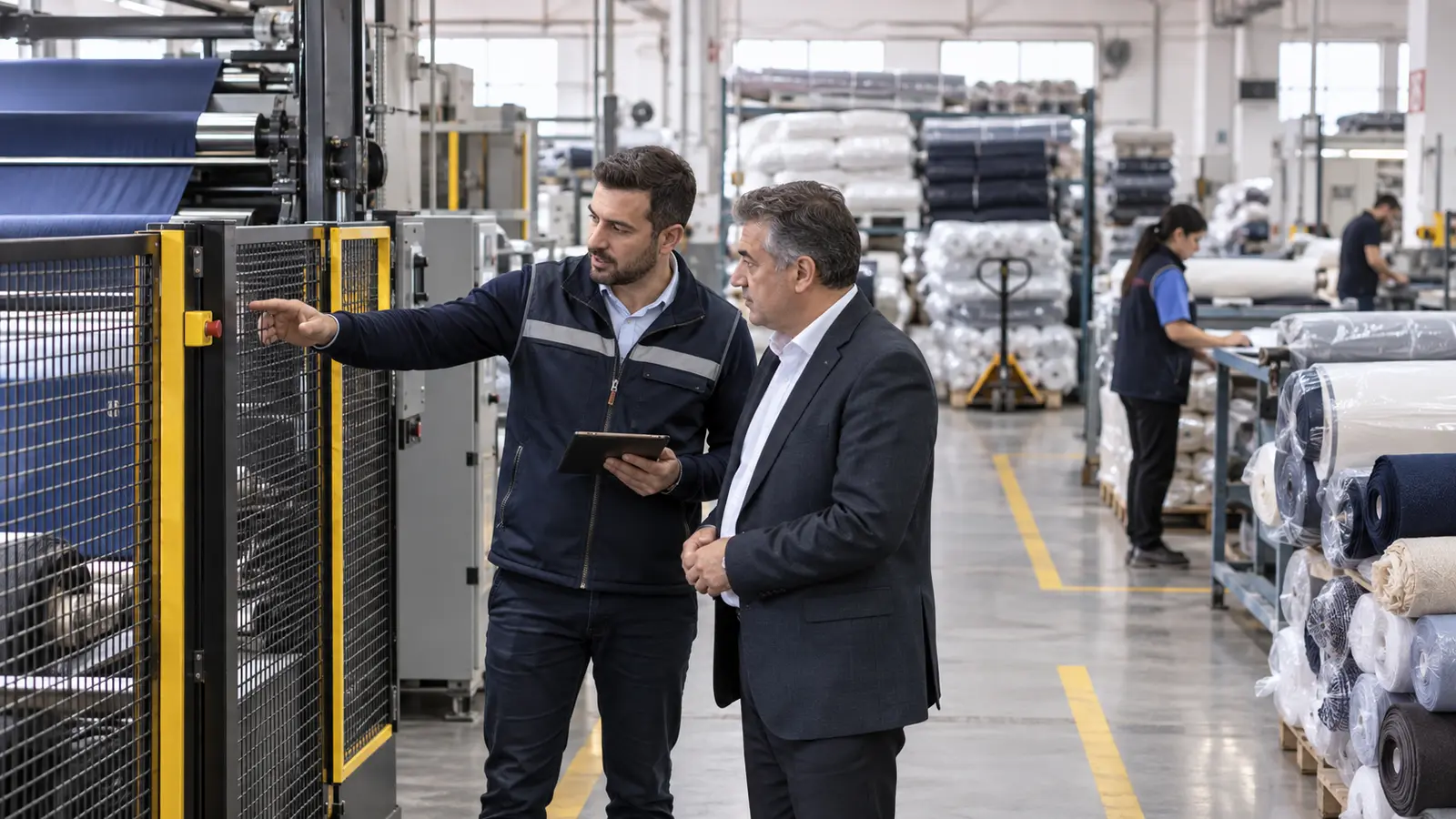 Bağcılar tekstil işyerinde makine ve malzeme güvenliği inceleniyor