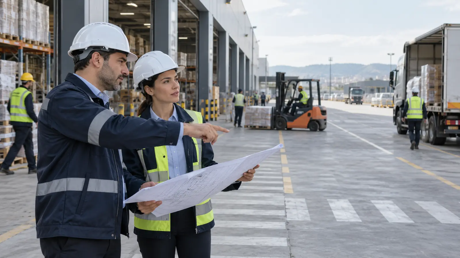 Beylikdüzü sanayi tesisinde makine ve depo güvenliği inceleniyor