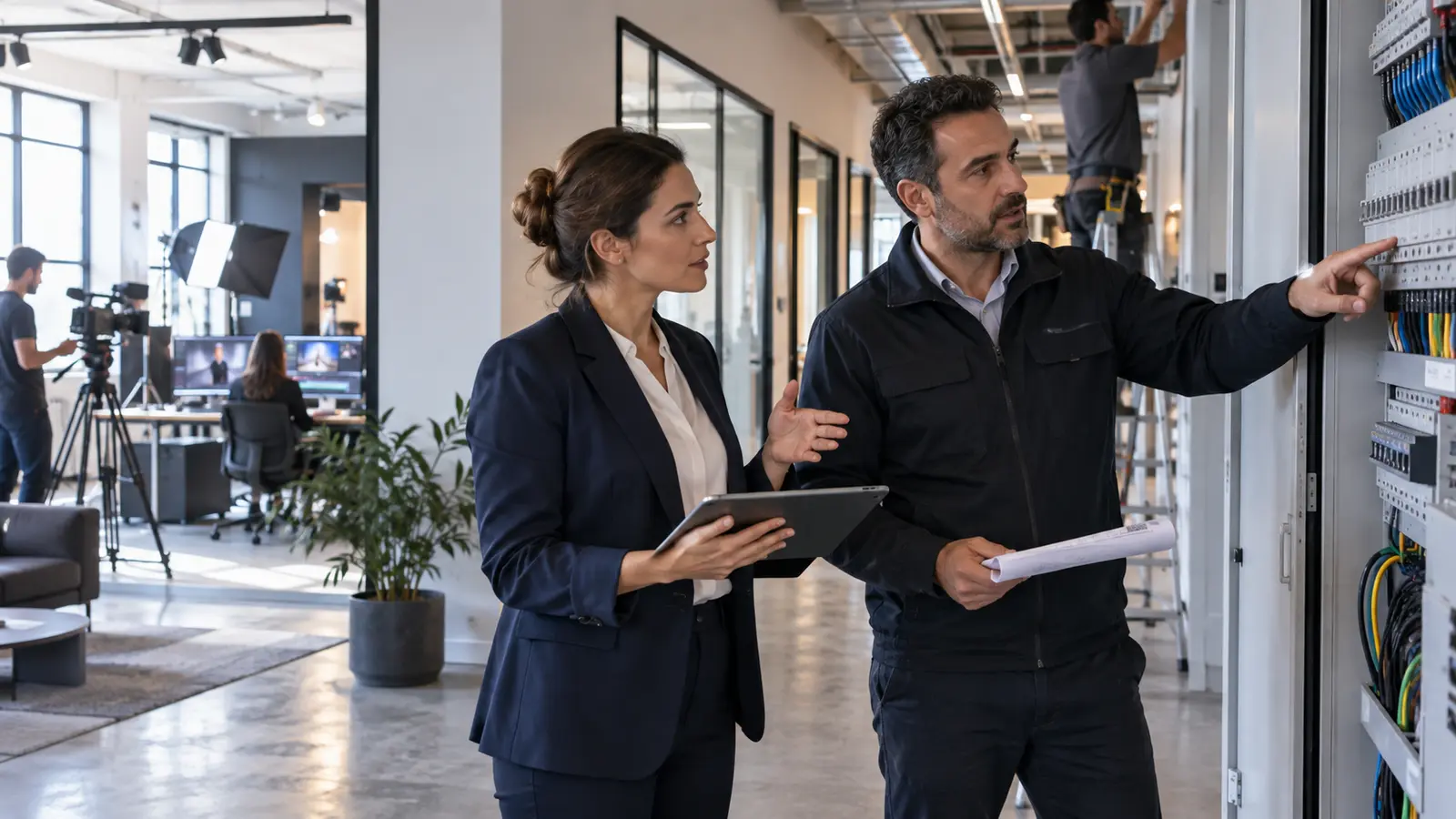 Kağıthane ofis ve prodüksiyon binasında teknik güvenlik inceleniyor