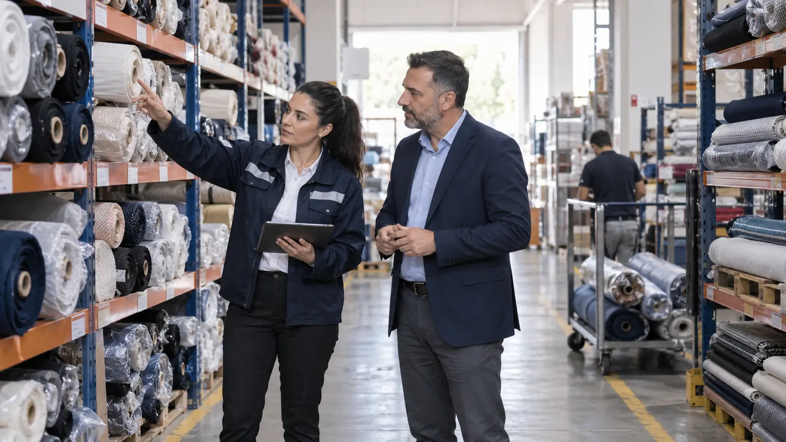 Merter tekstil ve toptan ticaret işyerinde İSG planlaması yapılıyor
