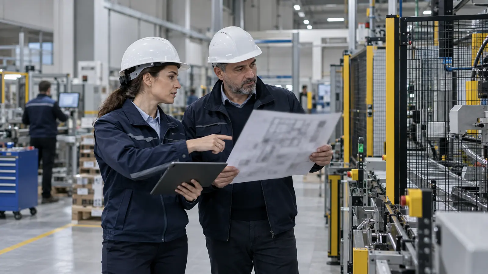 Değişen üretim hattında risk değerlendirmesi yenileme çalışması yapılıyor